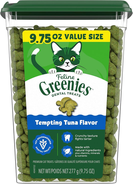 FELINE  Natural Dental Care Cat Treats, Tuna Flavor, All Bag Sizes